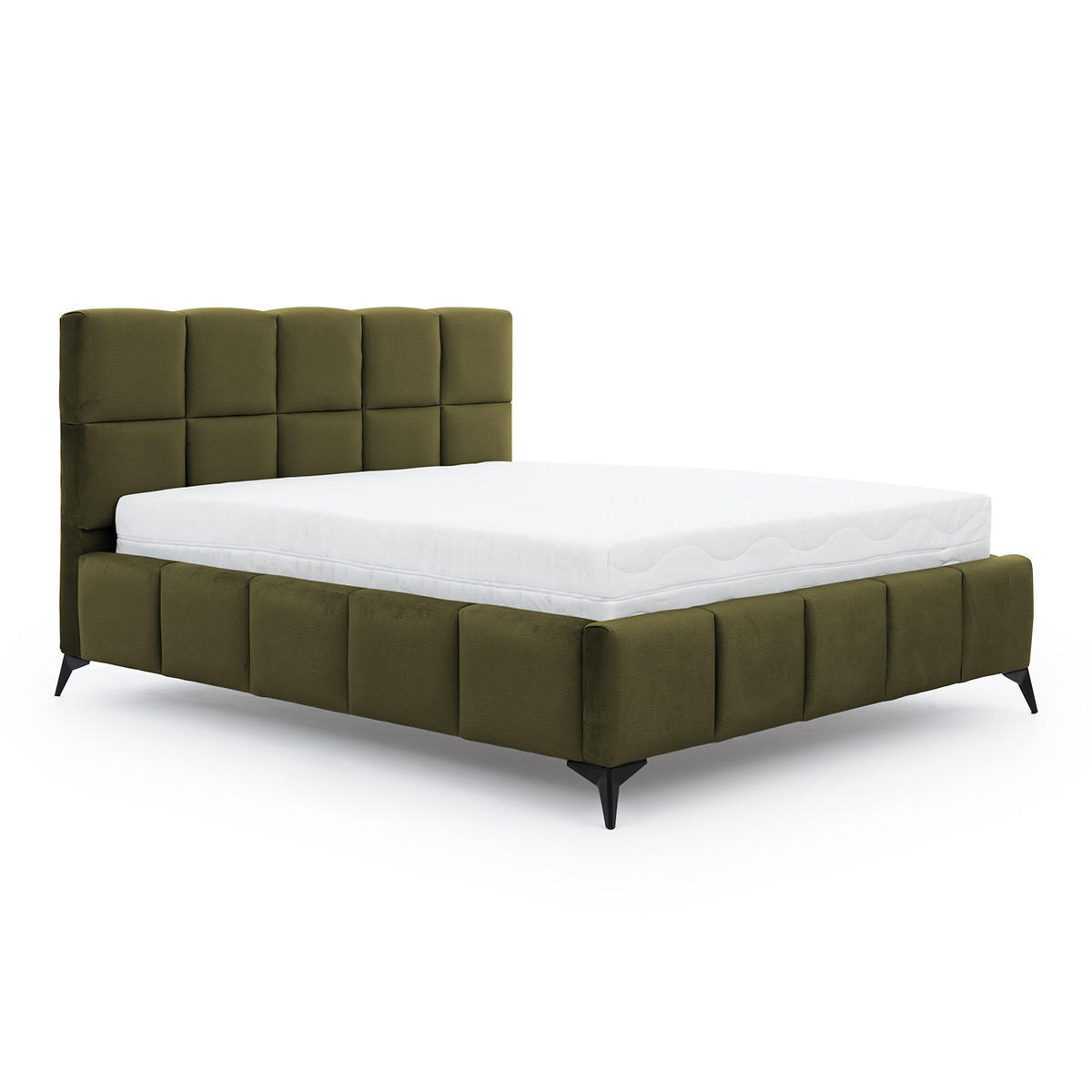 BOXSPRING POSTEL 160/200 Mira Zelená - zelená barva, dřevo (160/200cm) - Petits-meubles