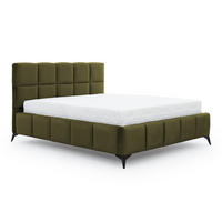 BOXSPRING POSTEL 160/200 Mira Zelená - zelená barva, dřevo (160/200cm) - Petits-meubles