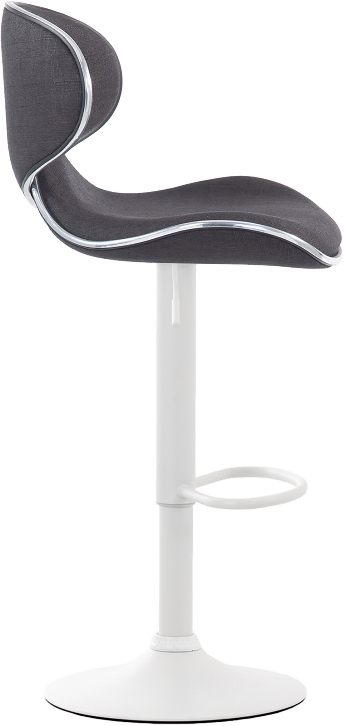 BARHOCKER 2er Set Stoff dunkelgrau - Dunkelgrau/Weiß, Textil/Metall (46/88/49cm) - CLP