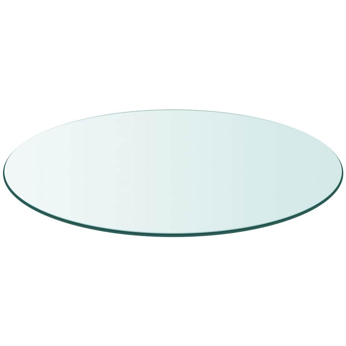 TISCHPLATTE Aus Gehärtetem Glas Rund 800 Mm - Transparent, Glas (80/80/1cm) - vidaXL