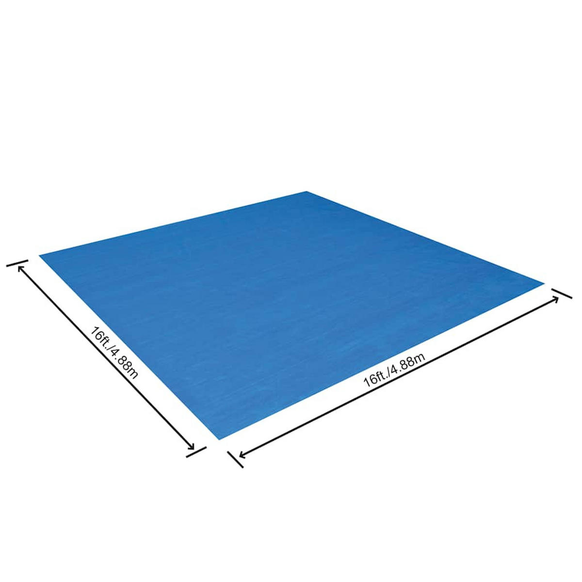 POOL-BODENPLANE BESTWAY Flowclear 488/488 Cm - Blau, Kunststoff (488/488cm) - Bestway