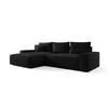 ECKSOFA MONA mit Schlaffunktion QUELLE 100 Links - Schwarz, Textil (175/280cm) - Bedante