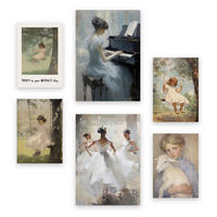 POSTER Set Mit 6 Kindheit Des Mädchens A3 & A4 Rahmenlos - Klar, Papier (29/3cm) - Nacnic