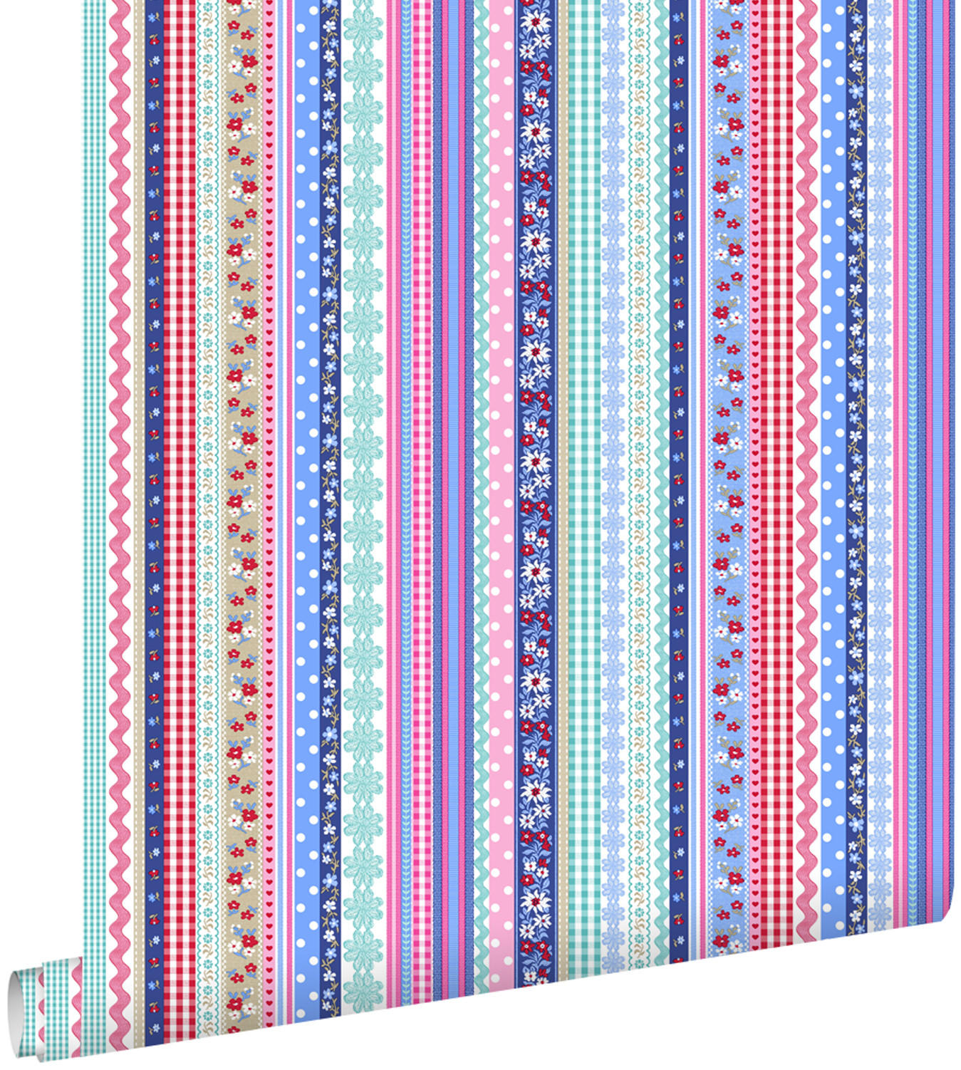 TAPETE Schleifen 53 cm x 10.05 m - Pink, Papier (53/0.1cm) - ESTAhome
