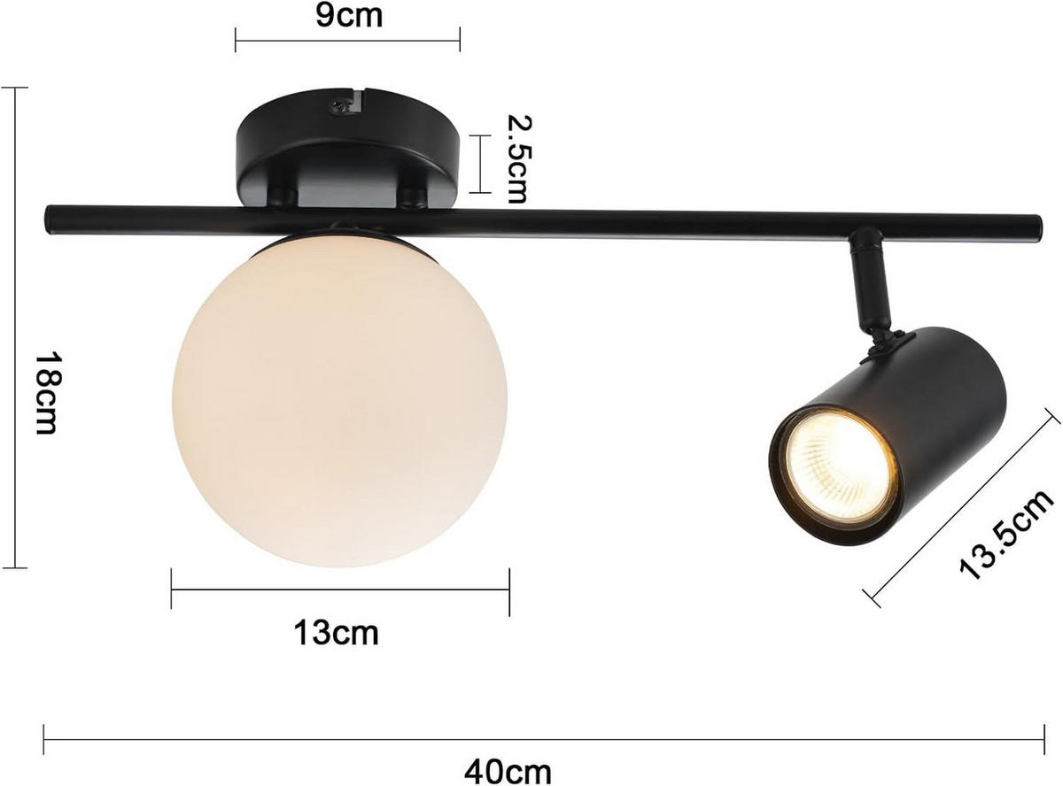 STRAHLER Qyxzork 18/13.5/40 cm - Schwarz, Metall (40/18/13.5cm) - ZMH