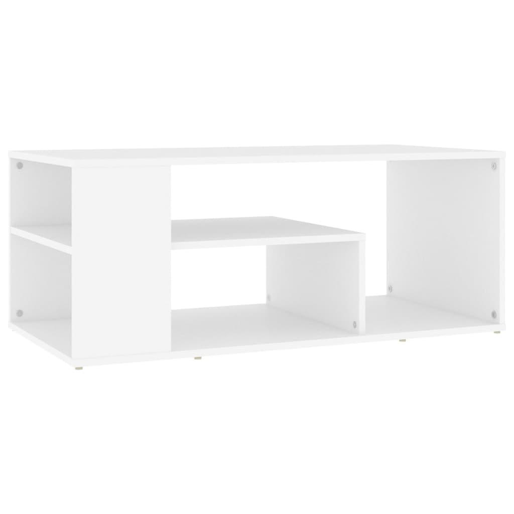 COUCHTISCH Weiß 100x50x40 cm Holzwerkstoff - Weiß, Holzwerkstoff (50/100/40cm) - furnicato