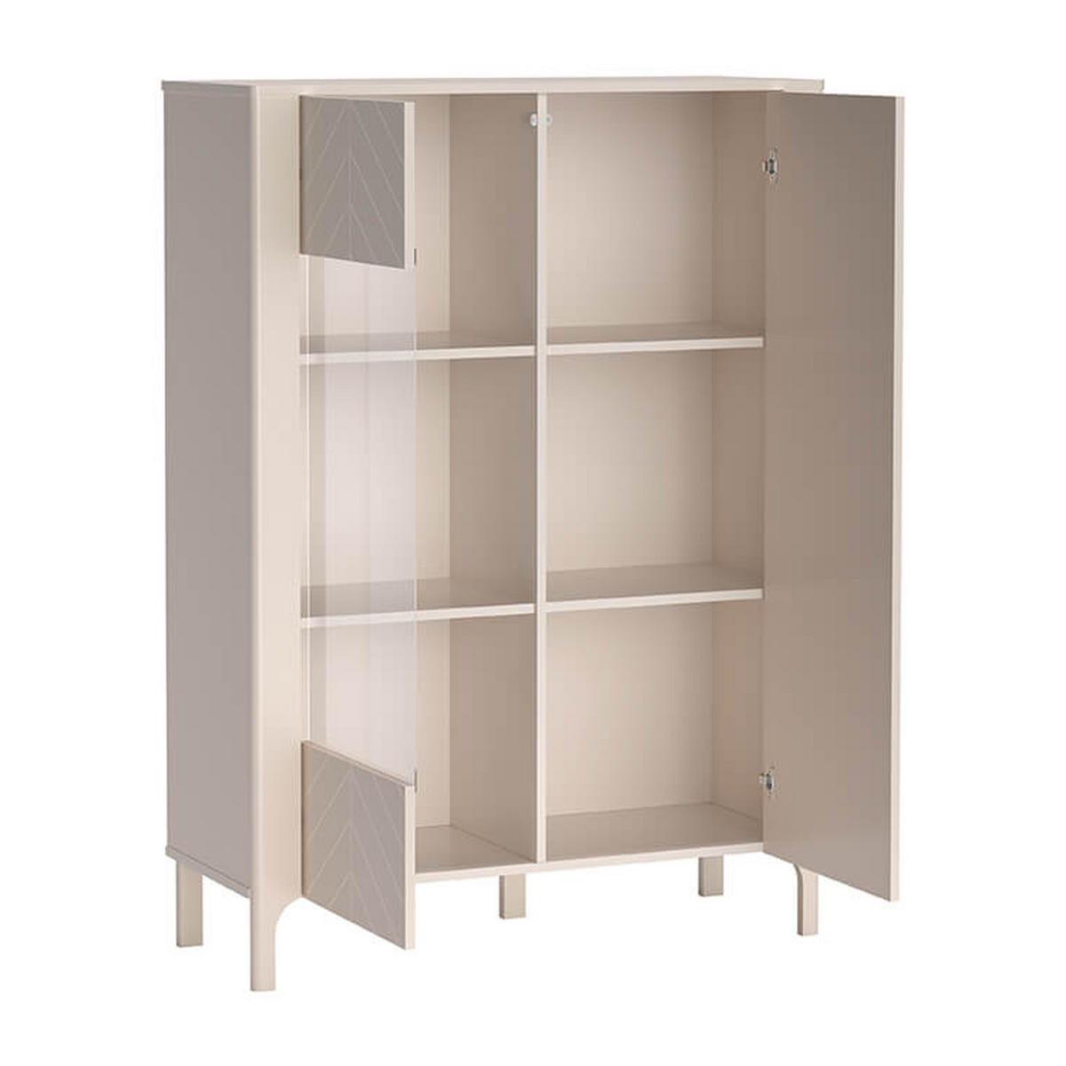 VITRINE Malumi MM-3 103 x 145 x 40,5 cm Kaschmir - Kaschmir, Holzwerkstoff (103/145/40.5cm) - Koseto