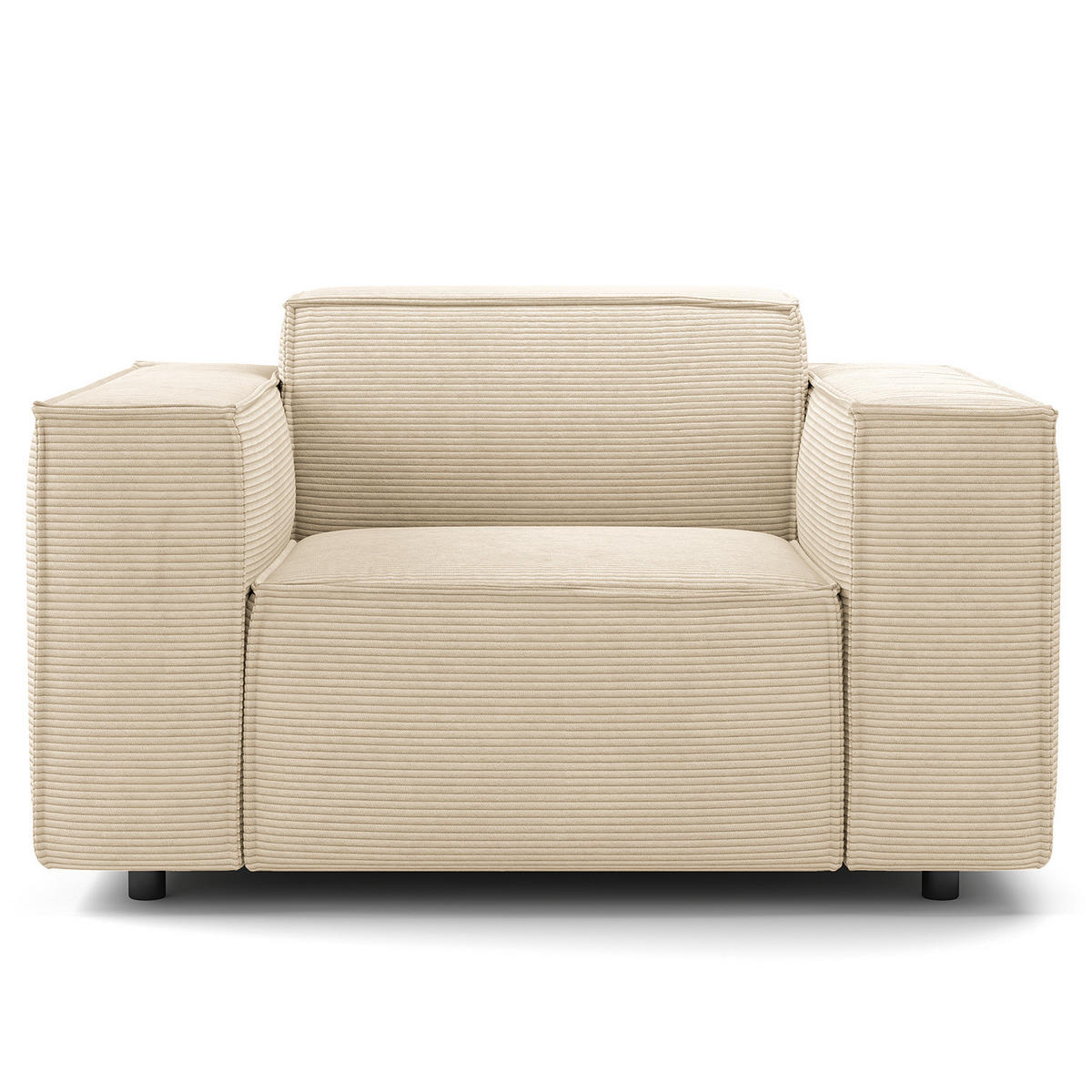 SESSEL - Beige/Schwarz, Kunststoff/Textil (120/70/96cm) - home24