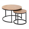 BEISTELLTISCH im 2er-Set - 70/70/45,5 cm - Beige, Holzwerkstoff (70/70/45.5cm) - Calicosy