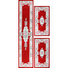 HANDTUFTTEPPICH Ming Bettumrandung 70x600 cm - Rot, Textil (70/600cm) - THEKO