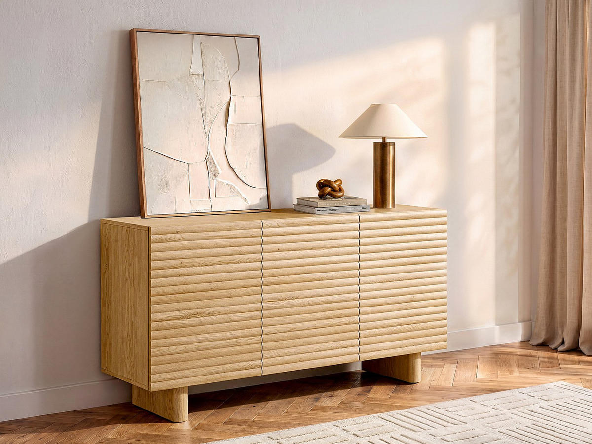 SIDEBOARD - 150 cm x 41.8 cm - holz - naturfarben hell Ludima - Naturfarben, Holz (150/81.3/41cm) - Vente-Unique