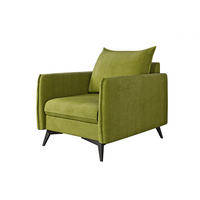SESSEL Pulse Grün Luxusmicrofaser - Schwarz/Grün, Holz/Textil (74/86/31cm) - S-Style Möbel