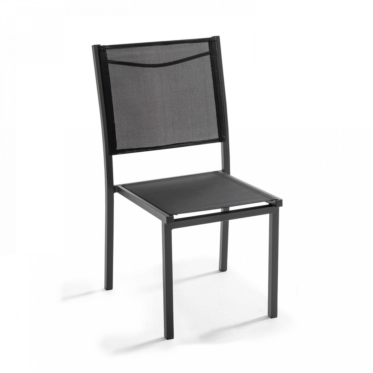 GARTENSTUHL 2-tlg., Schwarz - Schwarz, Metall (60/90/48cm) - Oviala