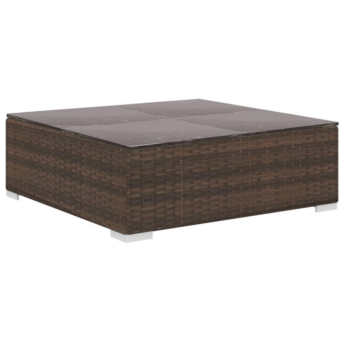 GARTEN-LOUNGE-SET Mit Auflagen 8-teilig Poly Rattan Braun - Creme/Braun, Kunststoff - vidaXL