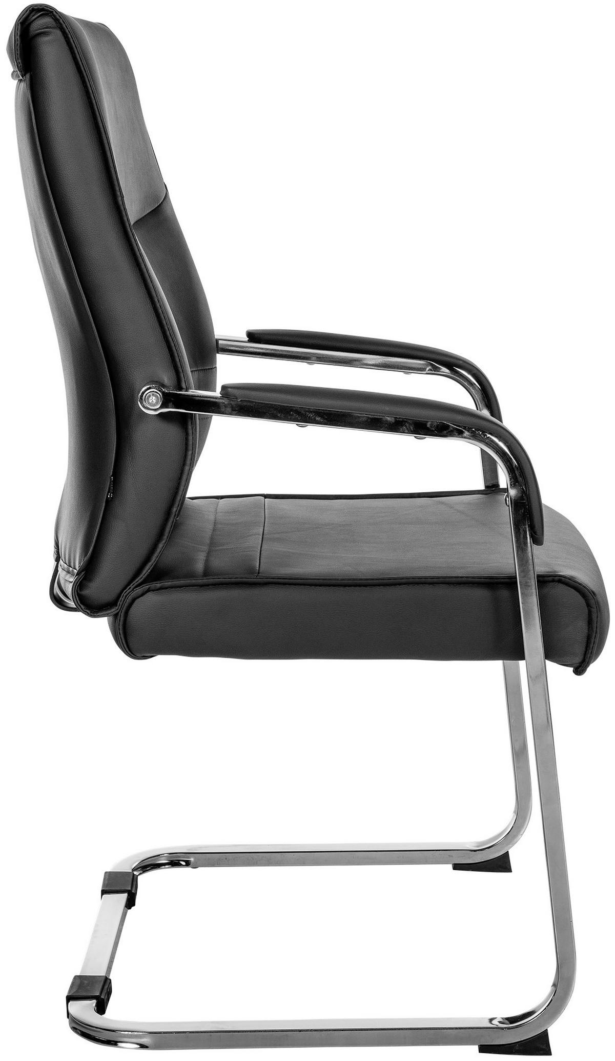 SCHWINGSTUHL Lederlook Schwarz - Schwarz, Textil/Metall (55/88/60cm) - CLP