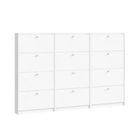 SKOSKÅP Escape 225 x 17 x 148 cm – vit - Vit, Träbaserade material (225/148/17cm) - ebuy24