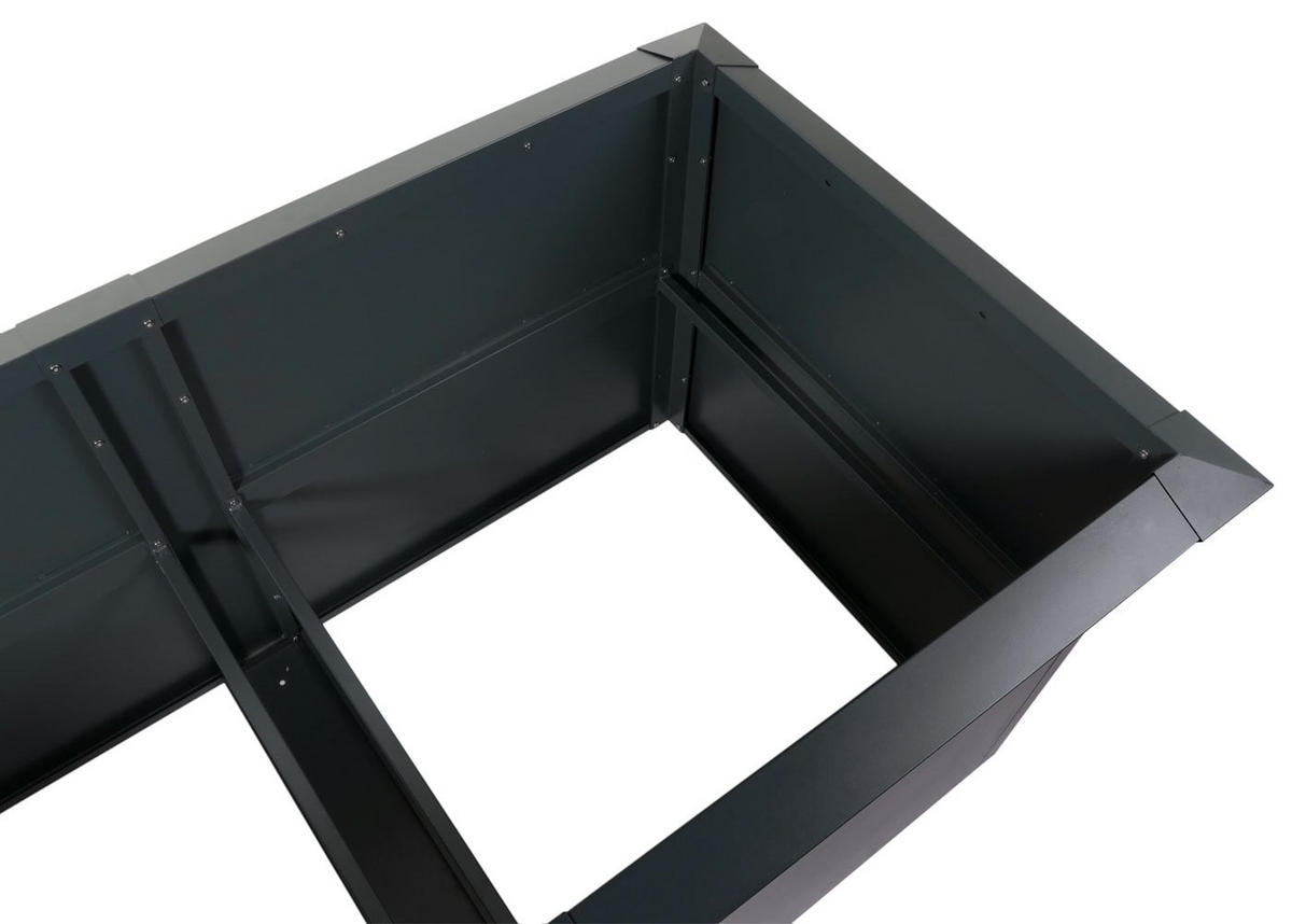 HOCHBEET Schneckenkante 78x170x90cm Anthrazit - Anthrazit, Metall (170/78/90cm) - PROREGAL