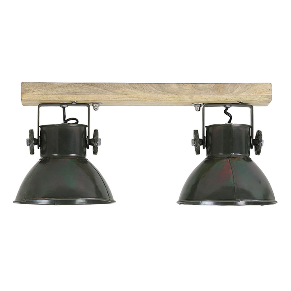 DECKENLEUCHTE ELAY 45x18x25 cm, Armeegrün - Dunkelgrün, Metall (18/45/25cm) - Light & Living