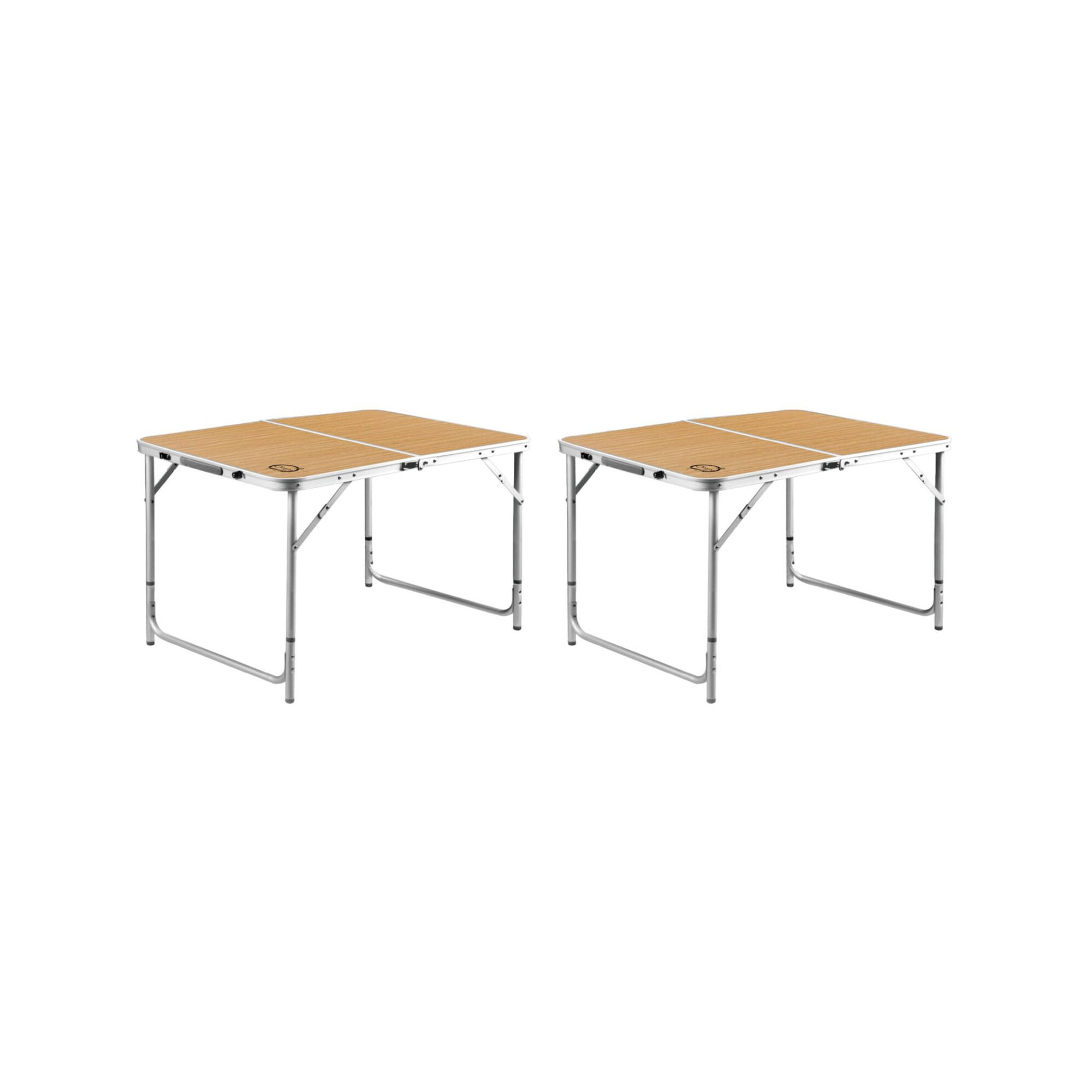 CAMPINGTISCHE faltbar für 6 Personen - Kofferform - 120 x 60 x 70 cm - Braun, Metall (120/60/70cm) - O’Camp