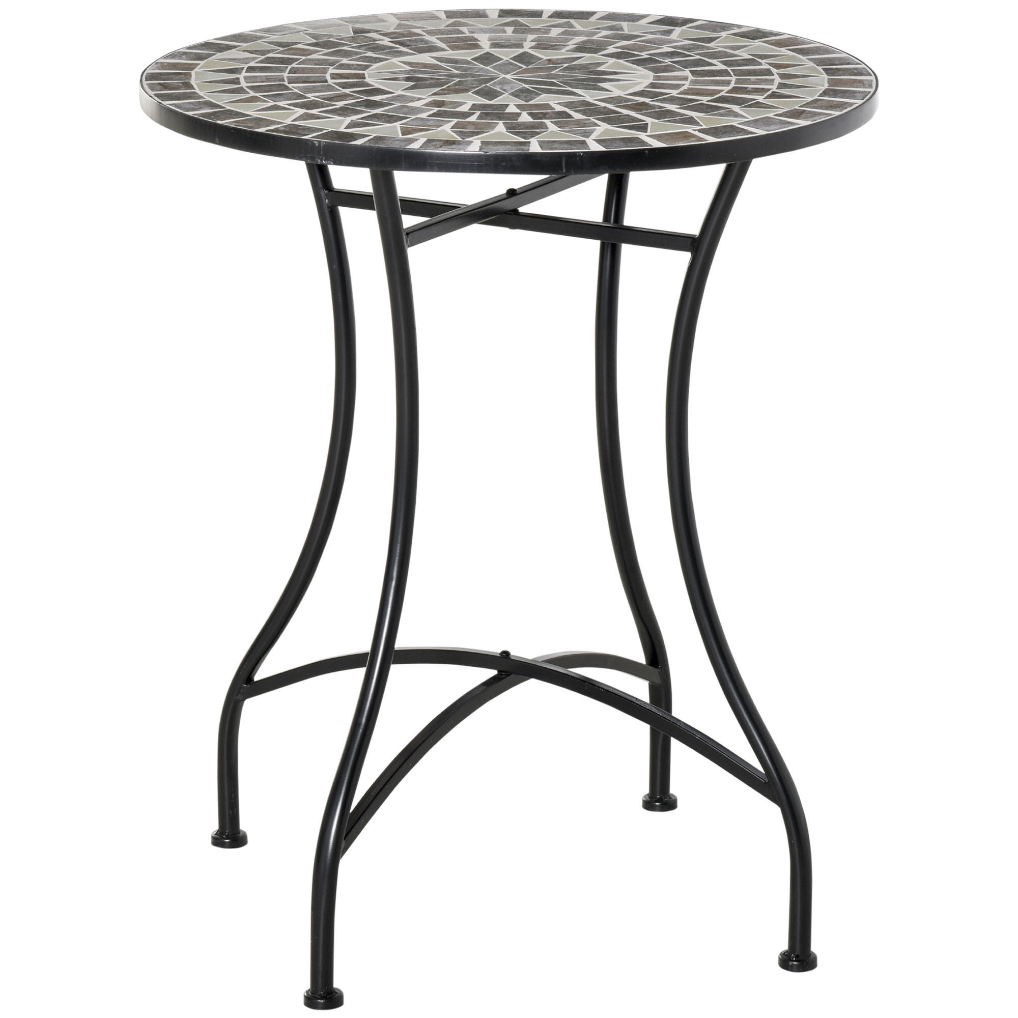 GARTENTISCH,GRAU, Schwarz,1 Stück - Grau, Metall (60/60/71cm) - GiPP