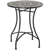 GARTENTISCH,GRAU, Schwarz,1 Stück - Grau, Metall (60/60/71cm) - GiPP