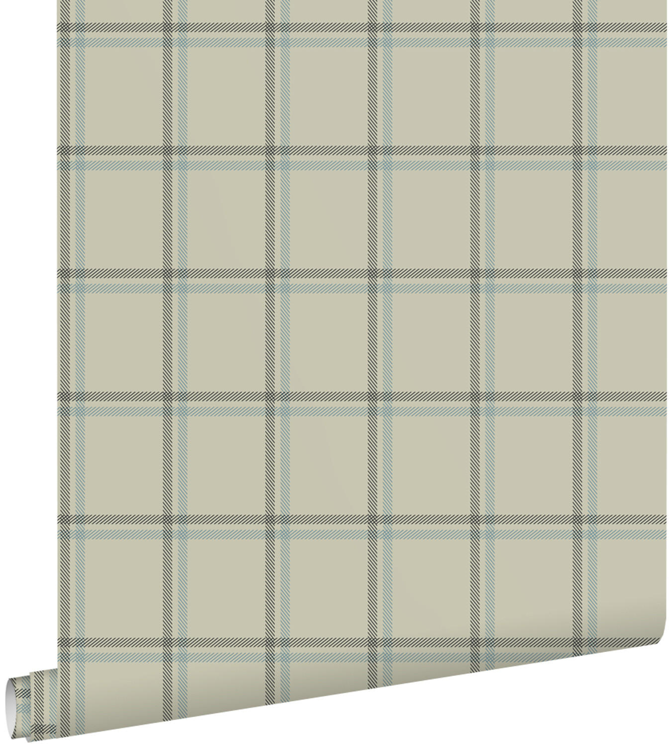 TAPETE Karomuster 50 x 900 cm - Grau, Papier (50/900cm) - ESTAhome