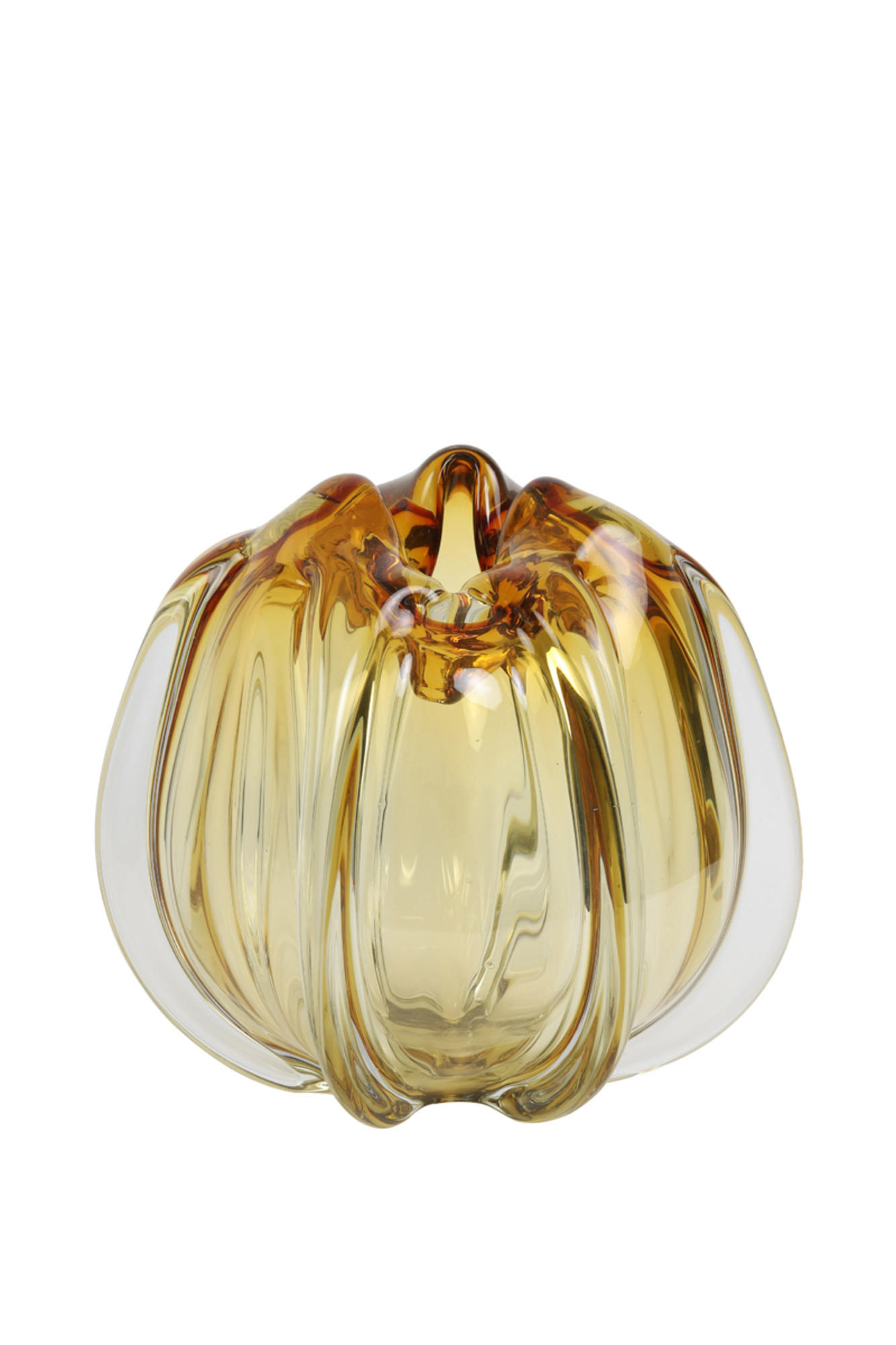VASE Murela Orange Ø24,5/22 cm - Orange, Glas (24.5/22cm) - Light & Living