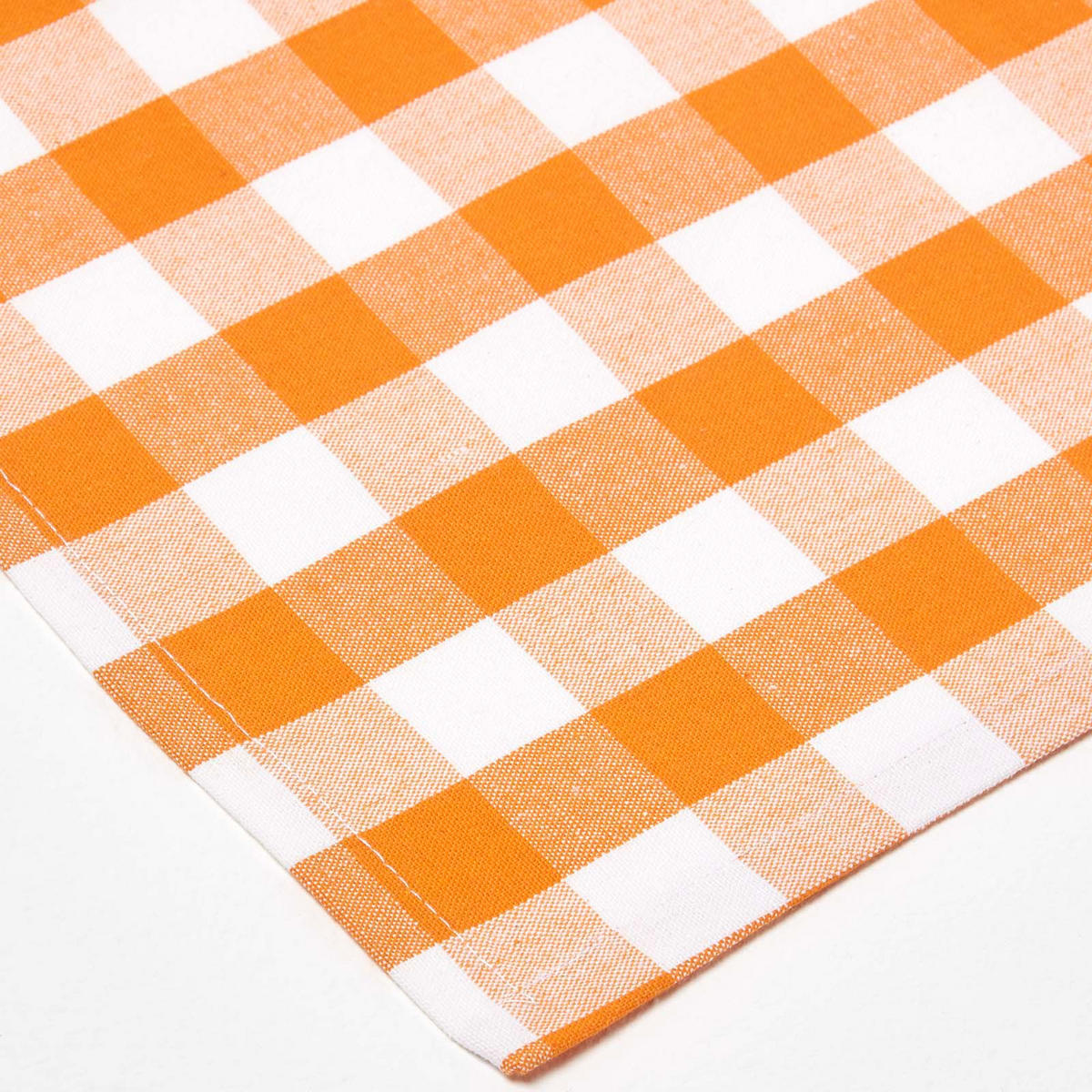 STOFFSERVIETTEN Vichy-Karo orange, 4er-Set 45/45 cm - Orange, Textil (45/45cm) - Homescapes
