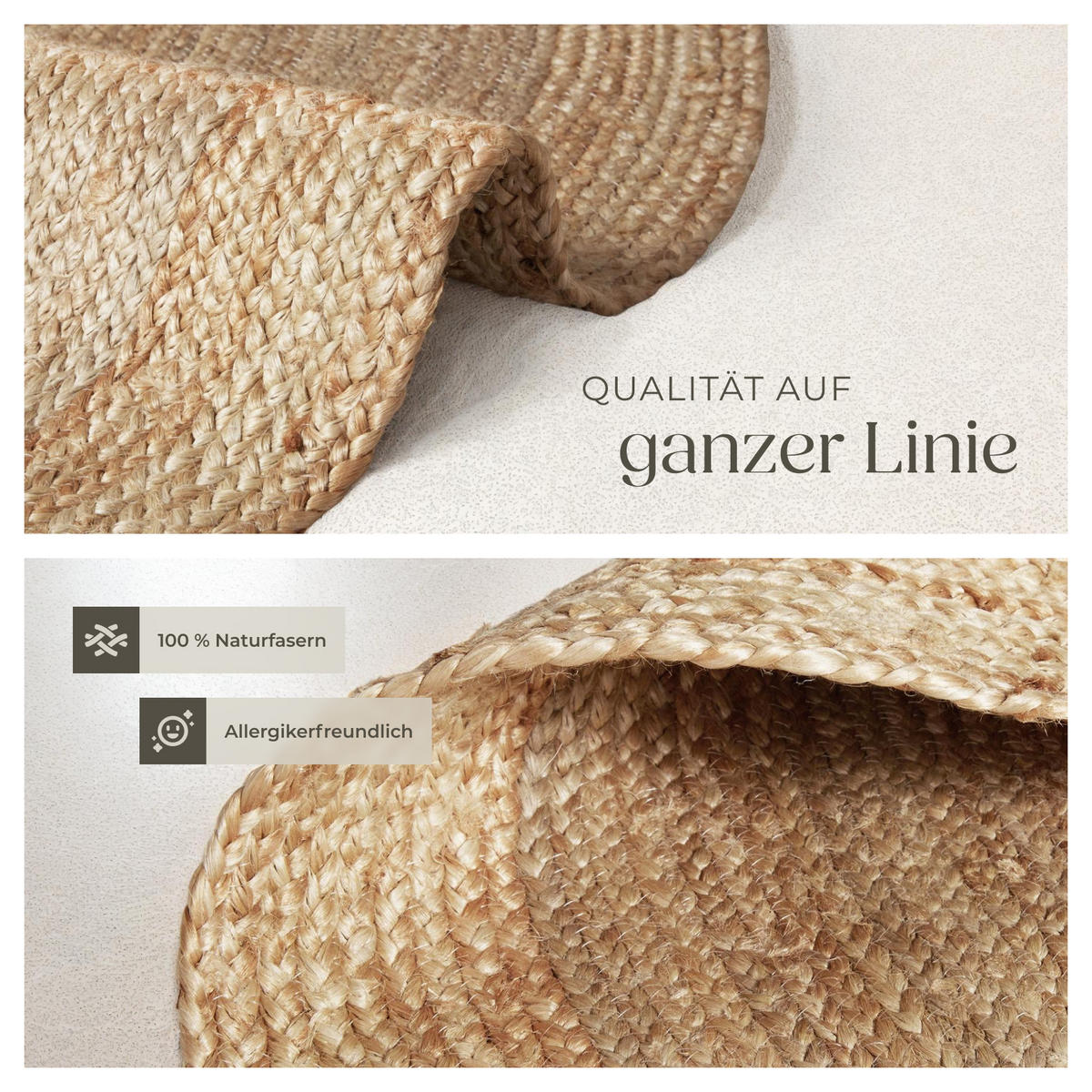 TEPPICH Handgewebt Glim,strapazierfähig und pflegeleicht,braun gemischt - Braun, Textil (200/200cm) - tectake