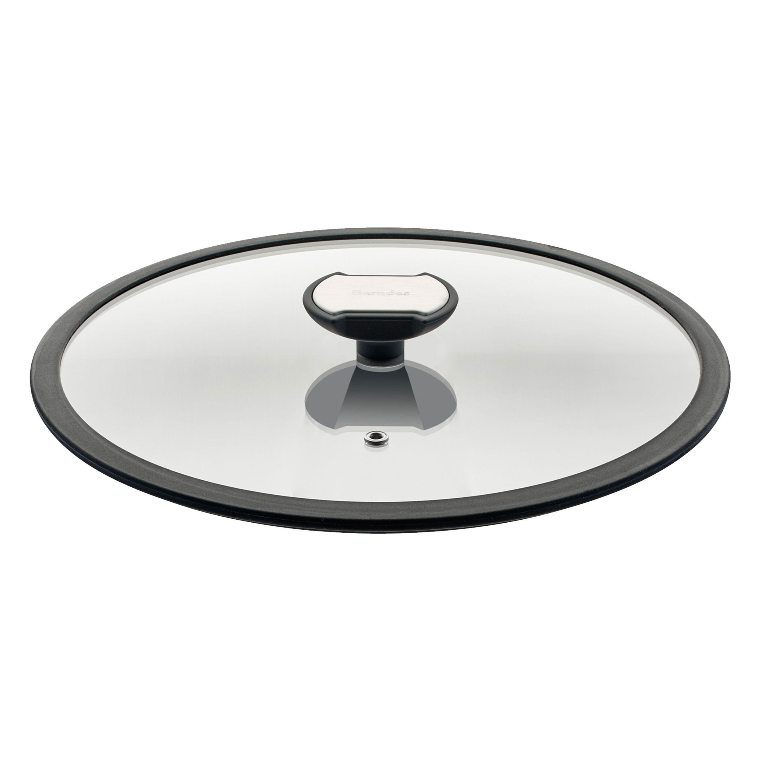 GLASDECKEL Balance mit Silikonring, Transparent / Schwarz, 28 cm - Schwarz, Metall (29/29/3cm) - Berndes