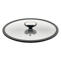 GLASDECKEL Balance mit Silikonring, Transparent / Schwarz, 28 cm - Schwarz, Metall (29/29/3cm) - Berndes