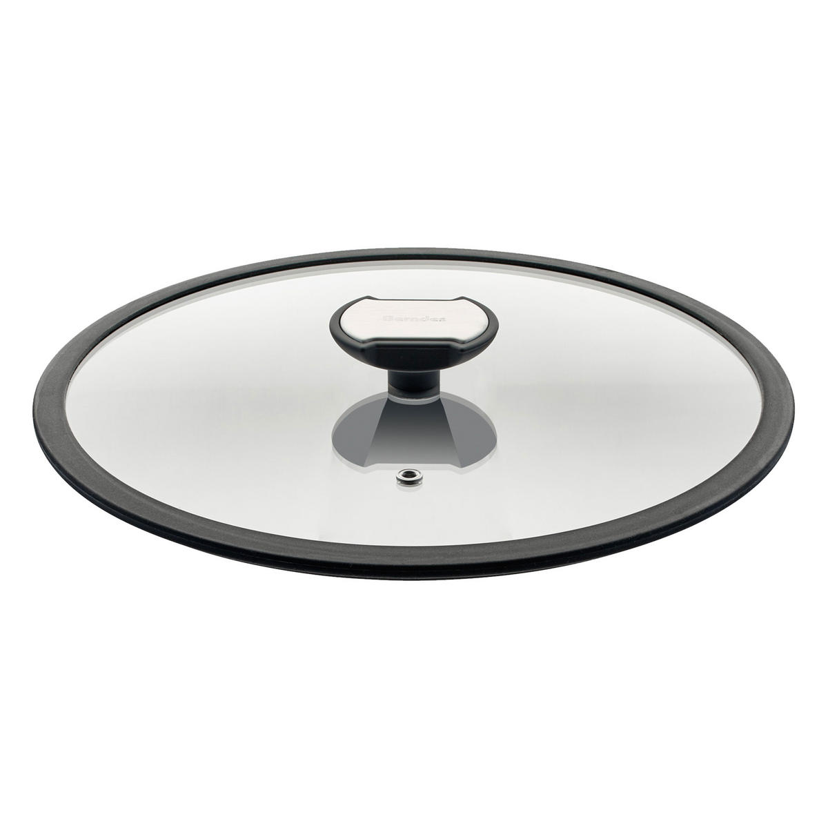 GLASDECKEL Balance mit Silikonring, Transparent / Schwarz, 28 cm - Schwarz, Metall (29/29/3cm) - Berndes
