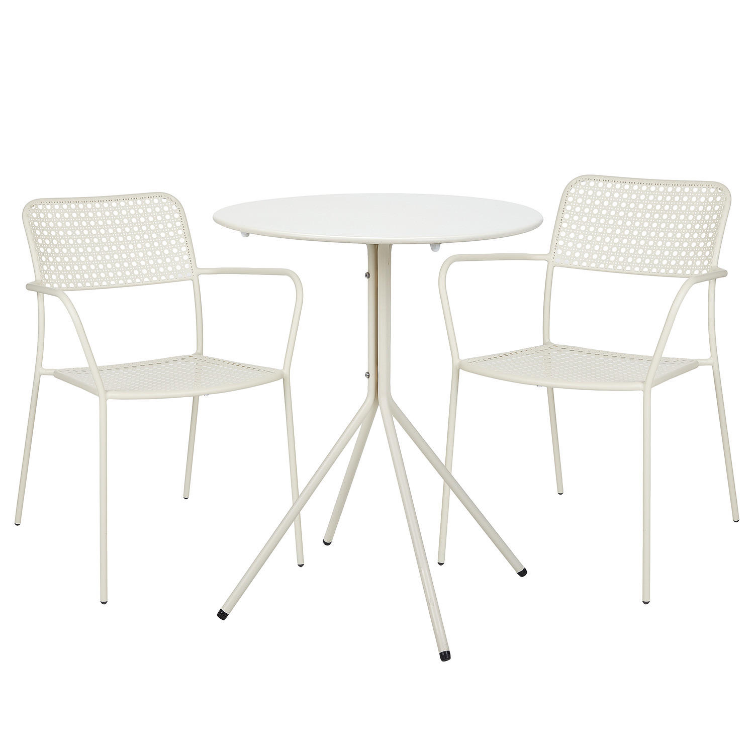 GARTENMÖBEL-SET (3-Teilig) RENDEZVOUS - Beige, Metall - Butlers
