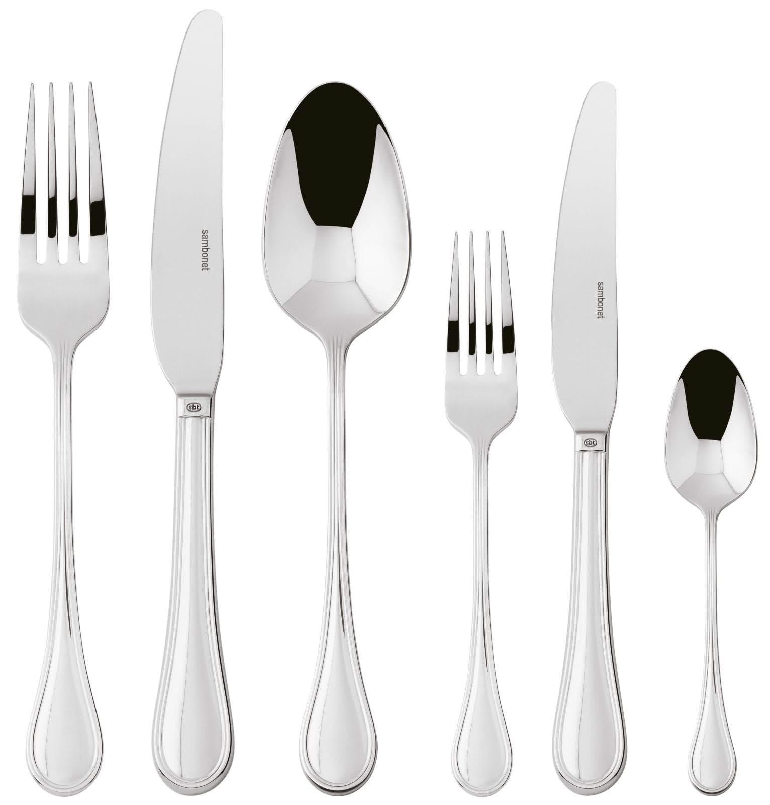 BESTECKSET Royal - Edelstahl - 36-teilig / 6 Personen - Silberfarben, Metall - Sambonet