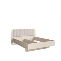 BETT LEVARO – 180×200 cm mit Lattenrost, ohne Bettkasten Wüstensand - Sandfarben, Holzwerkstoff (180/200cm) - Milaros Markt
