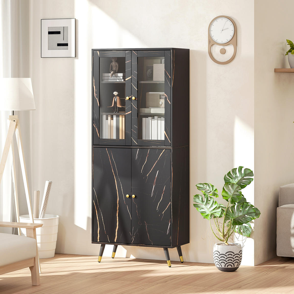 AKTENREGAL DE-14496 Schwarz - Schwarz, Holzwerkstoff (35/170/70cm) - ComfortXL