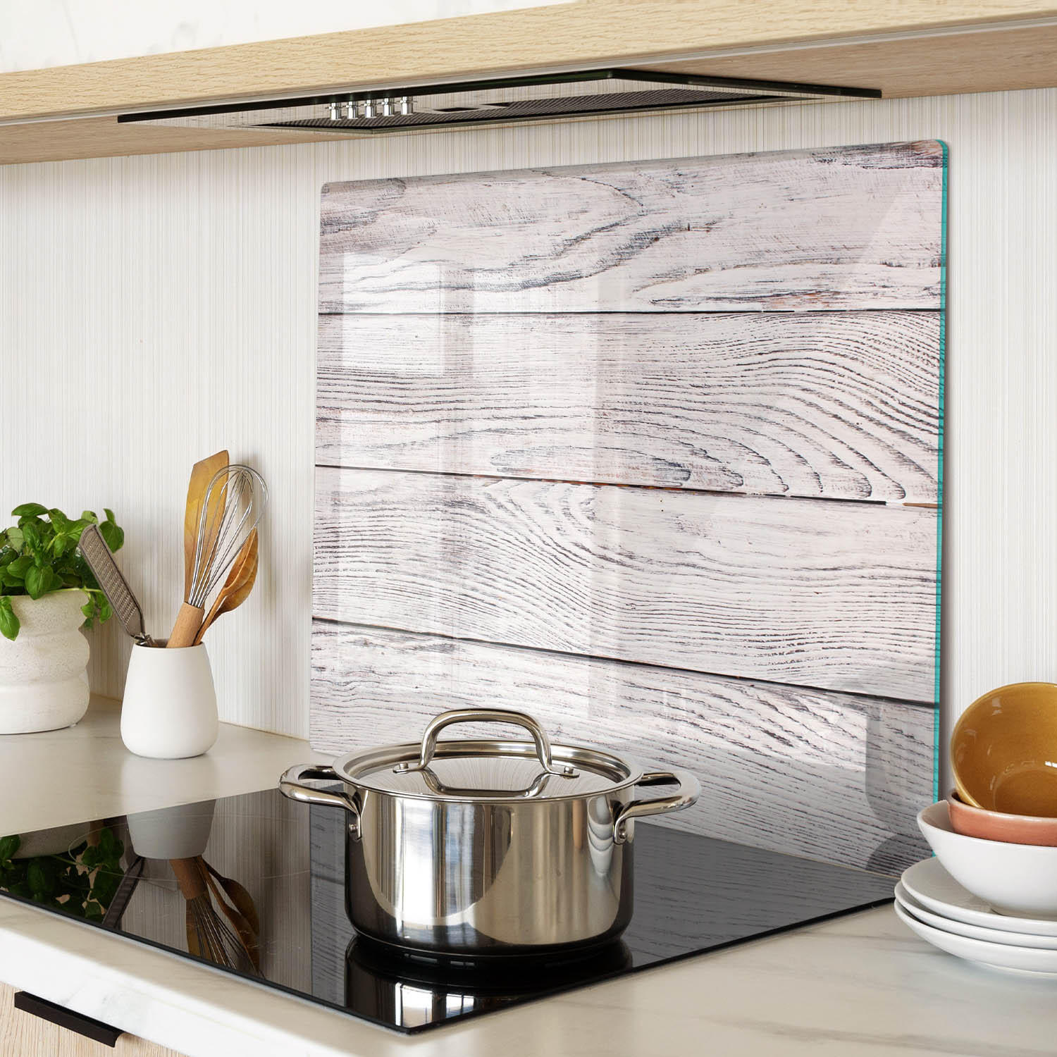 GLASPLATTE 60x52 cm Holzwand - Beige, Glas (60/0.4/52cm) - TULUP