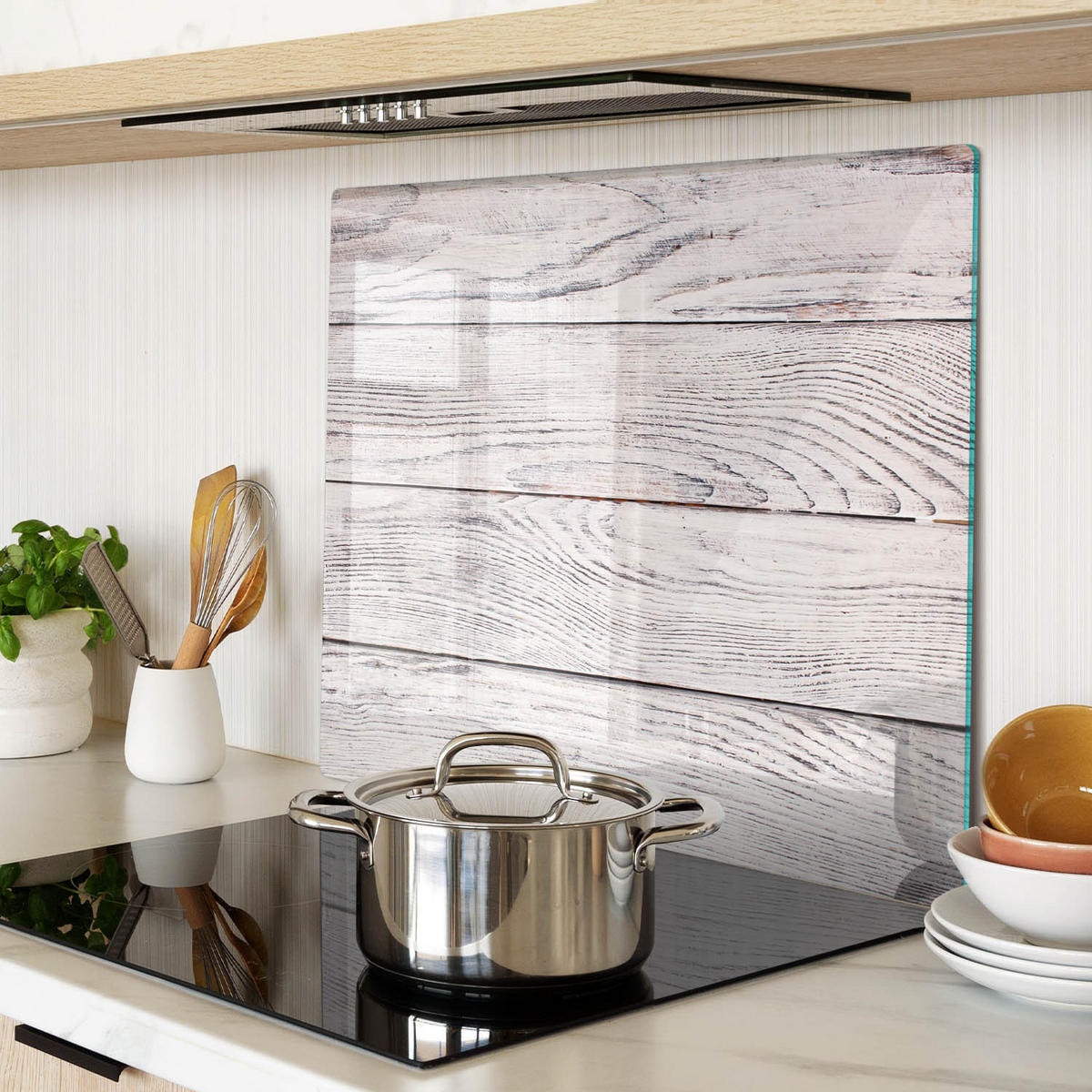 GLASPLATTE 60x52 cm Holzwand - Beige, Glas (60/0.4/52cm) - TULUP