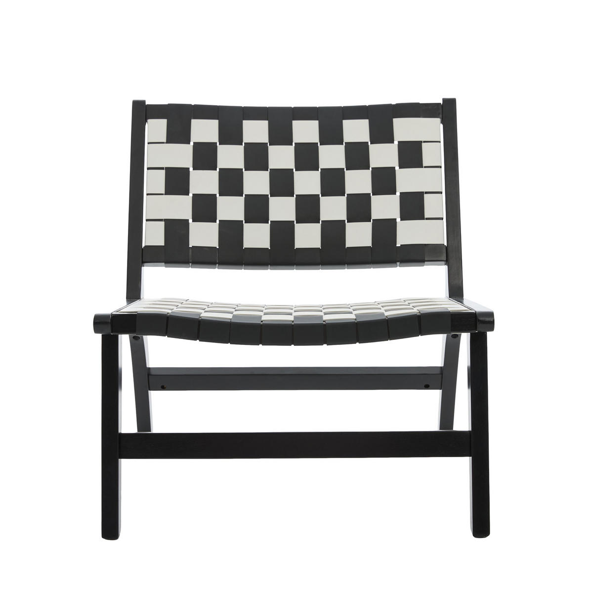 STUHL Schachbrettmuster, DE-42285, Schwarz-Weiß-Kontrast - Schwarz, Holzwerkstoff (66/72/71cm) - ComfortXL