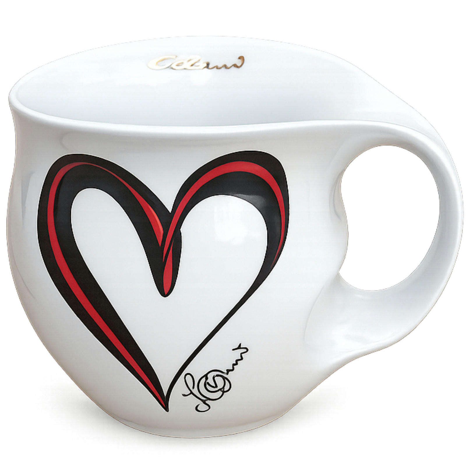 KAFFEEBECHER XXL Heart gold - Multicolor, Keramik (0.6L) - Luigi Colani Porzellan