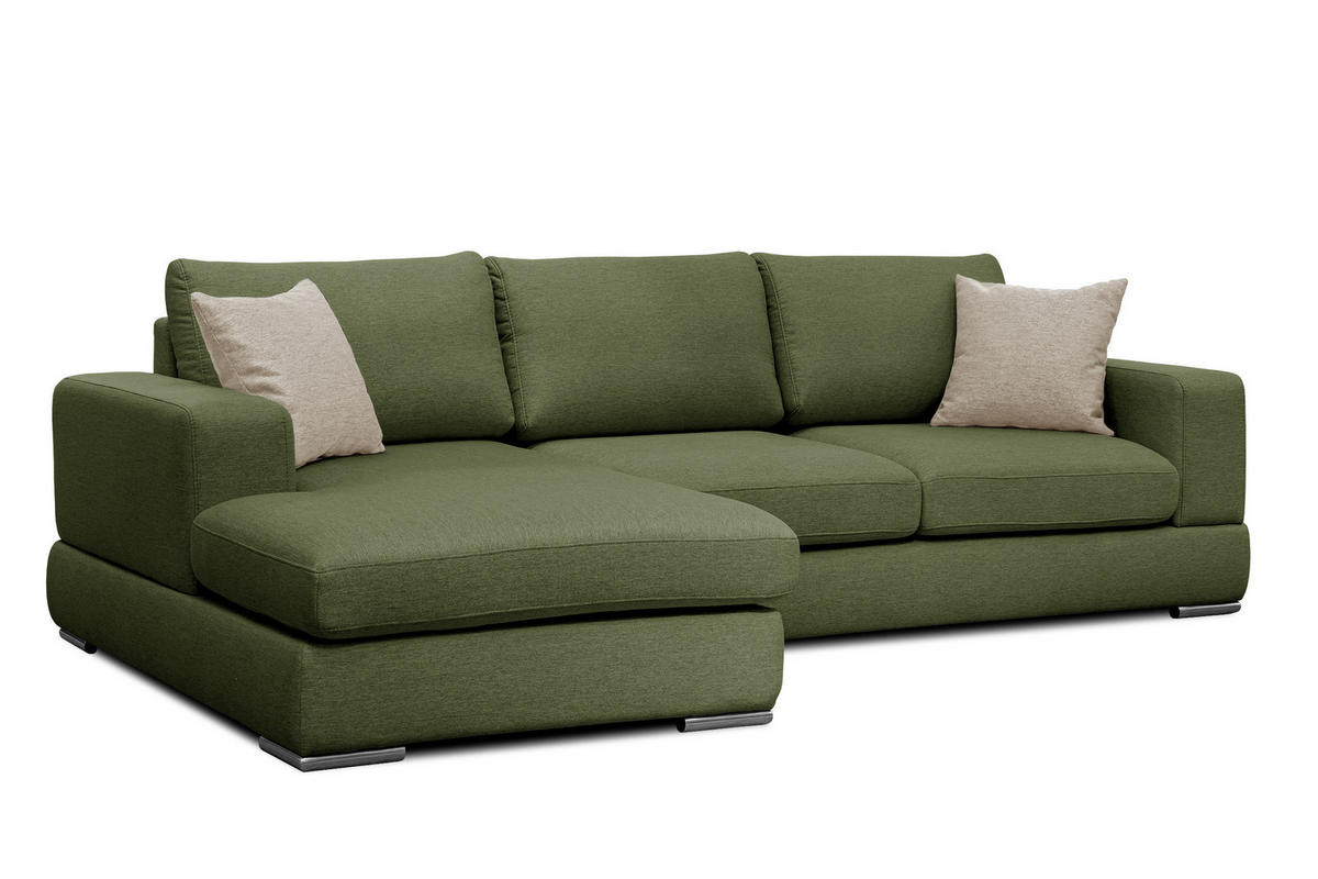 ECKSOFA OTTO 4-Sitzer, grün - Grün, Holzwerkstoff/Textil (159/279cm) - Courtois Laville