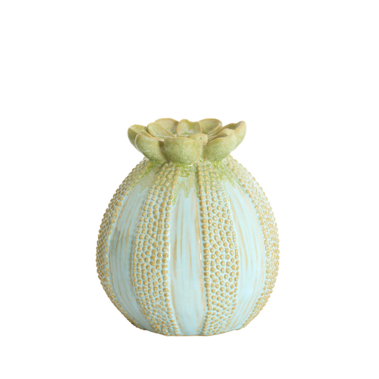 VASE Sorino - Grün - 18/18/19.5 cm - Grün, Keramik (19.5cm) - Light & Living