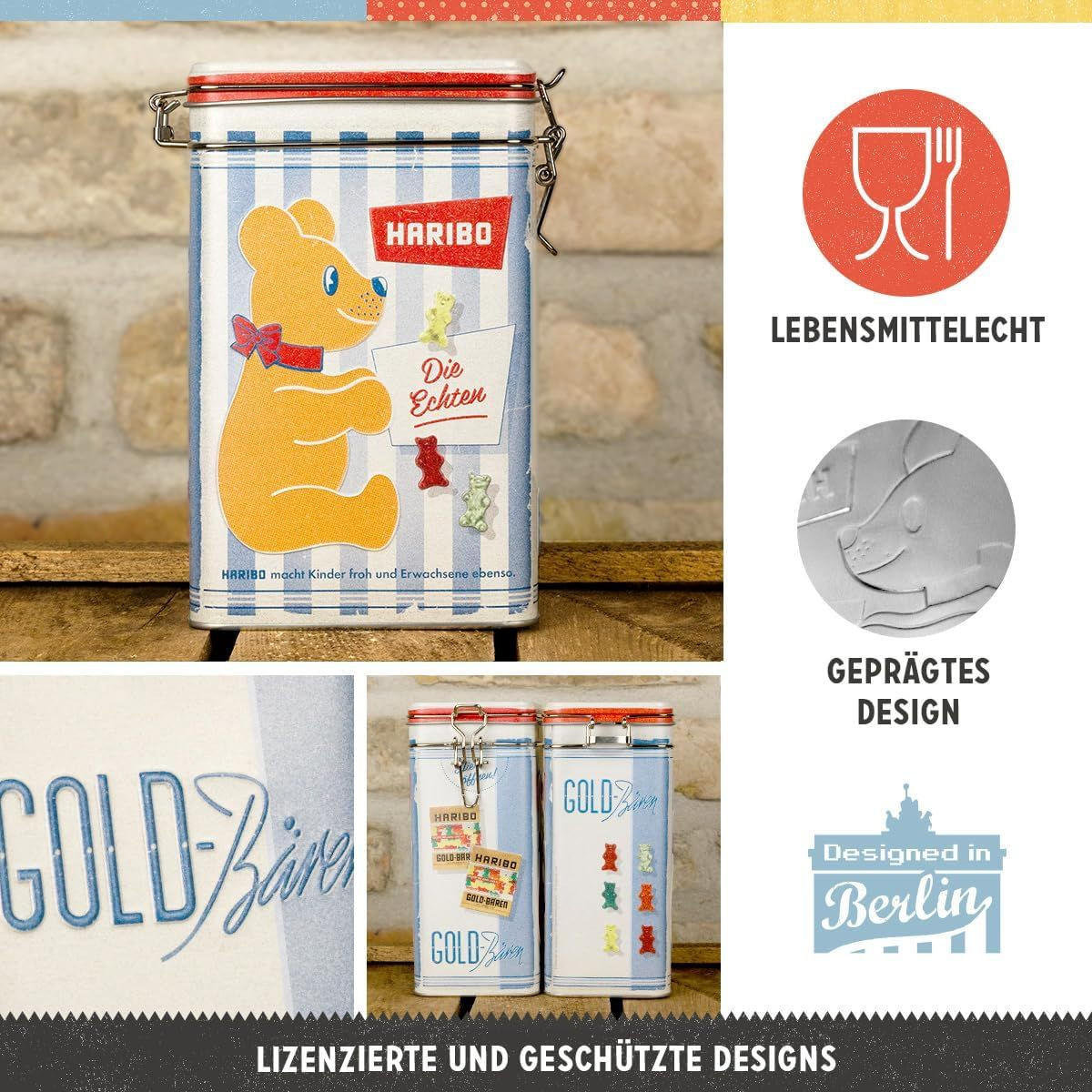 AROMADOSE HARIBO Die Echten - Multicolor, Metall (11/17.5/7.5cm) - Nostalgic-Art