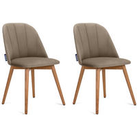 STUHL-SET BAKERI Esszimmerstühle 2 St, beige - Beige, Holz/Buchenholz (48/86/44cm) - KONSIMO®