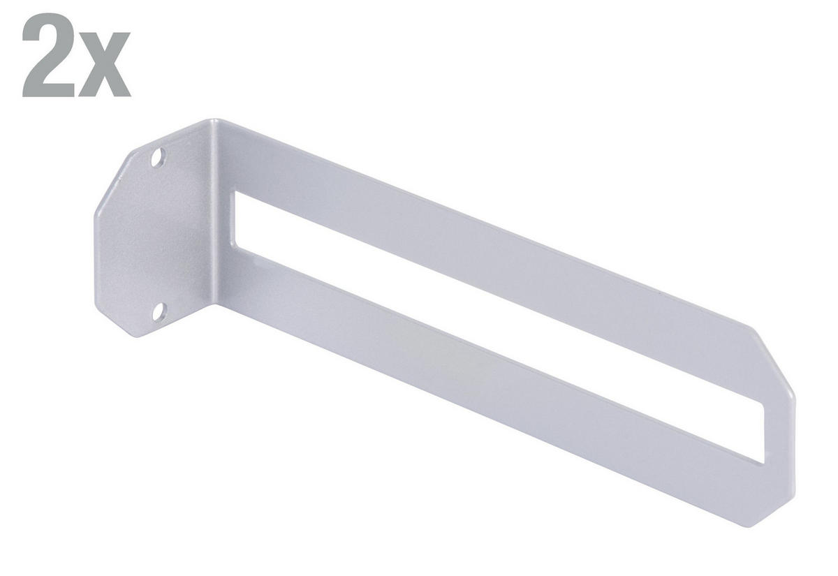REGALTRÄGER als 2er Set Finn, Stahl in verschiedenen Trendfarben - Grau, Metall (5/6/22cm) - Alberts
