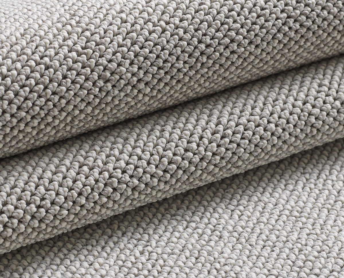 TEPPICH Kurzflor Flachgewebe Uni-Design Polypropylen Wohnzimmer Silber Rechteckig 240x340 - Silberfarben, Textil (240/340cm) - KADIMA DESIGN