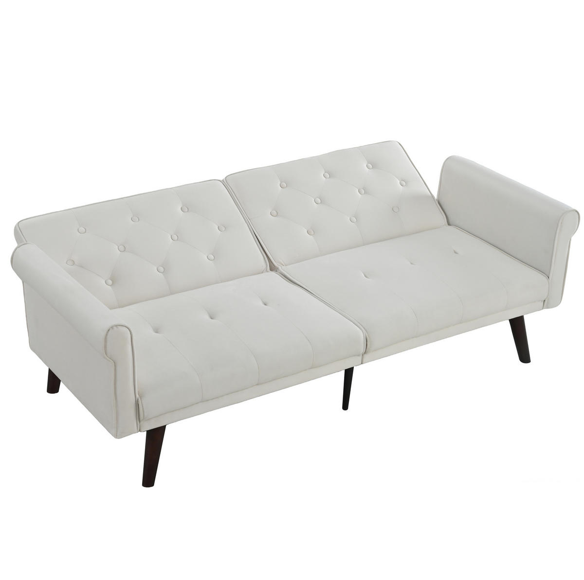 SCHLAFSOFA 2-Sitzer mit verstellbaren Rückenlehnen, 2-in-1 Gästebett und 6-Punkt-Konstruktion, Beige - Beige, Textil (172/70/89cm) - Redom