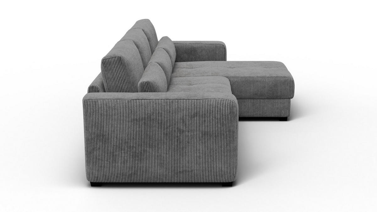 ECKSOFA OLI 4-Sitzer rechts, dunkelgrau - Dunkelgrau, Holz/Textil (295/172cm) - Courtois Laville