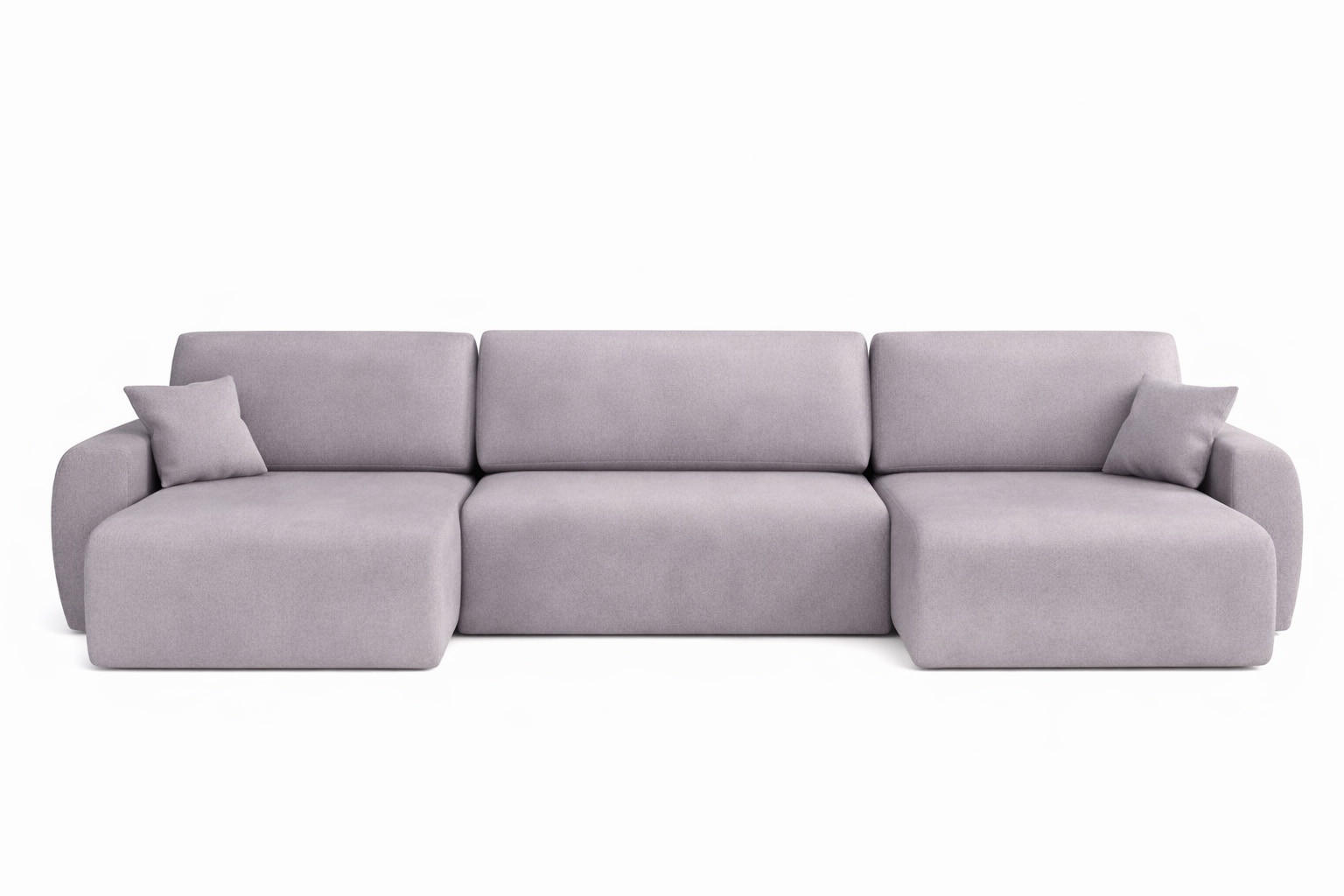 ECKSOFA Mit Schlaffunktion Und Bettkasten U-Form Ariel U, Veloursstoff Salvador, Grau - Grau, Holz (342/142cm) - Kaiser Möbel