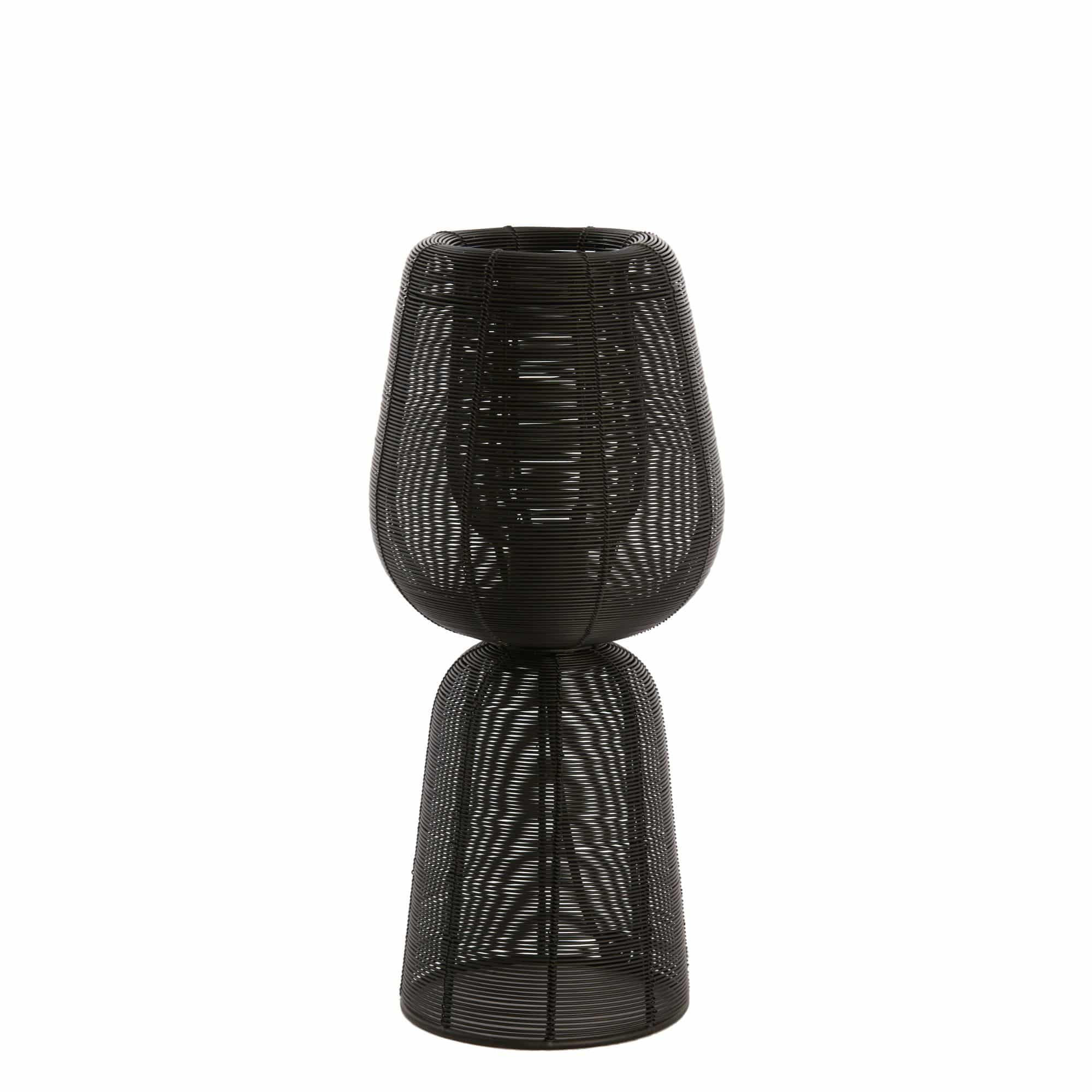 TISCHLAMPE ABOSO Schwarz 18/18/42 cm - Schwarz, Metall (18/18/42cm) - Light & Living